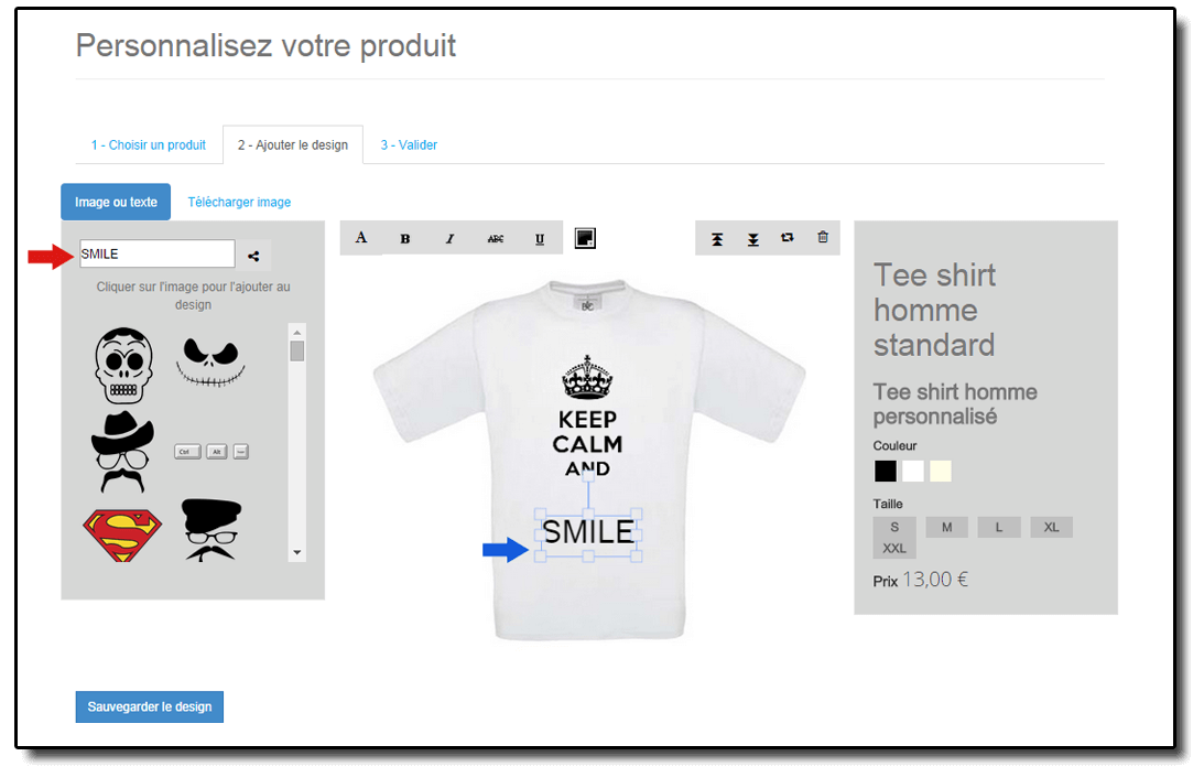 Ajouter un texte à votre t-shirt