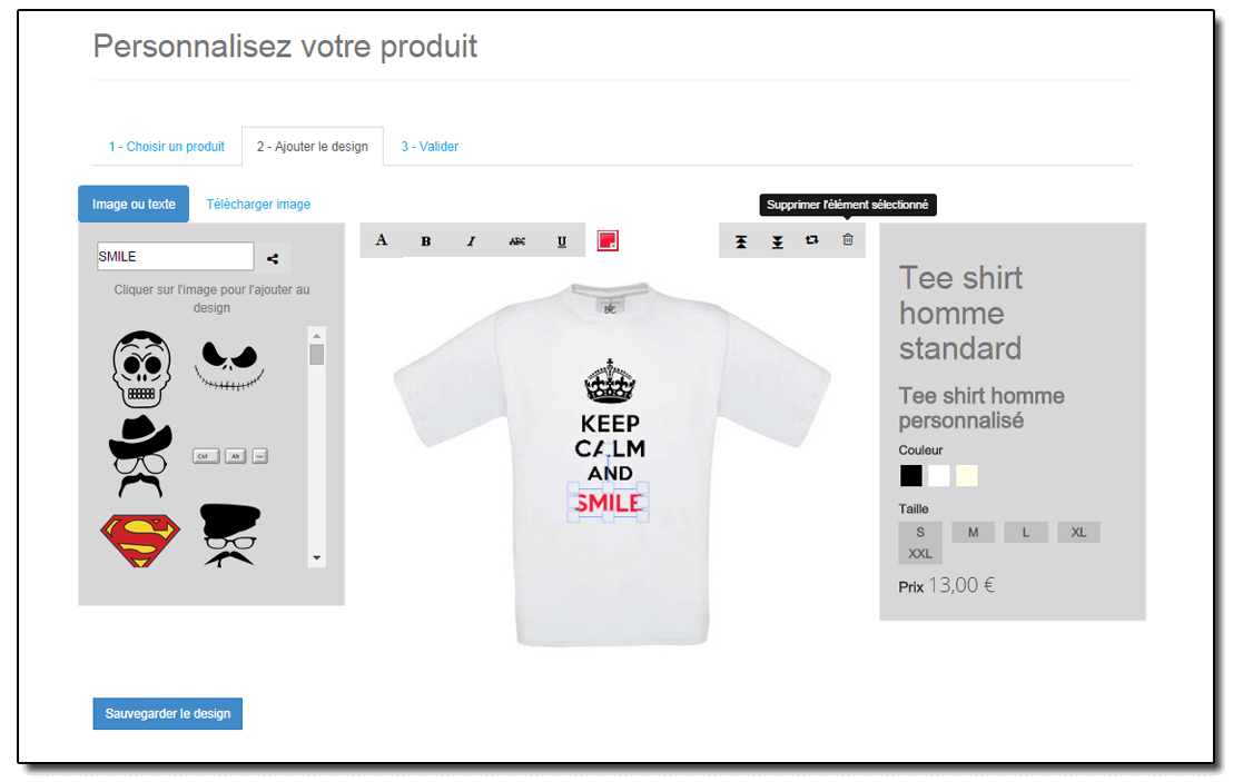 t-shirt personnalisé avec image et texte