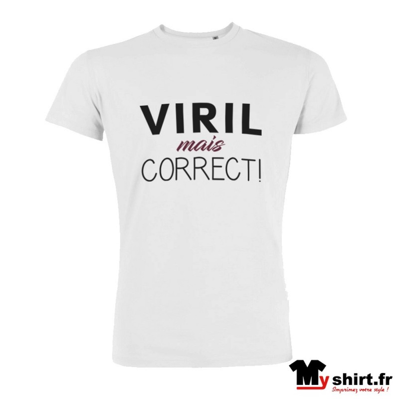 t shirt viril mais correct