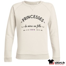 sweat femme princesse de mère en fille