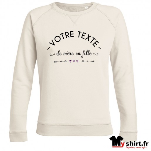 sweat personnalisé de mère en fille