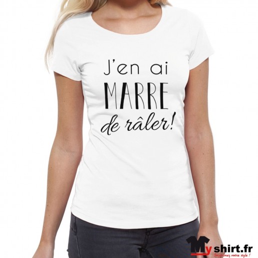 t shirt femme humour marre de râler