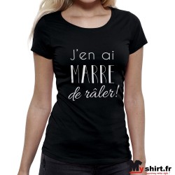 t shirt femme humour marre de râler