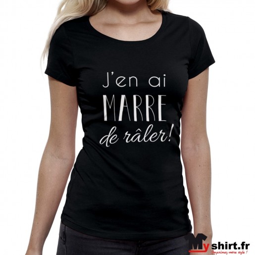 t shirt femme humour marre de râler