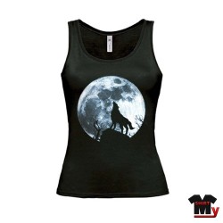 tee shirt femme loup pleine lune