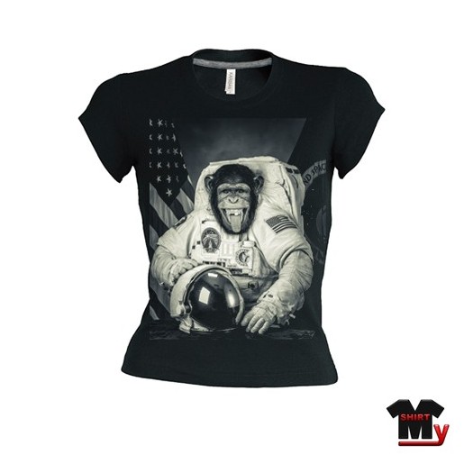 T shirt femme singe astronaute