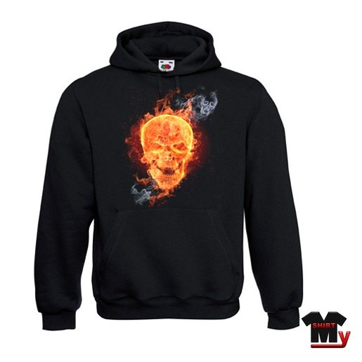 Sweat tête de mort flamme