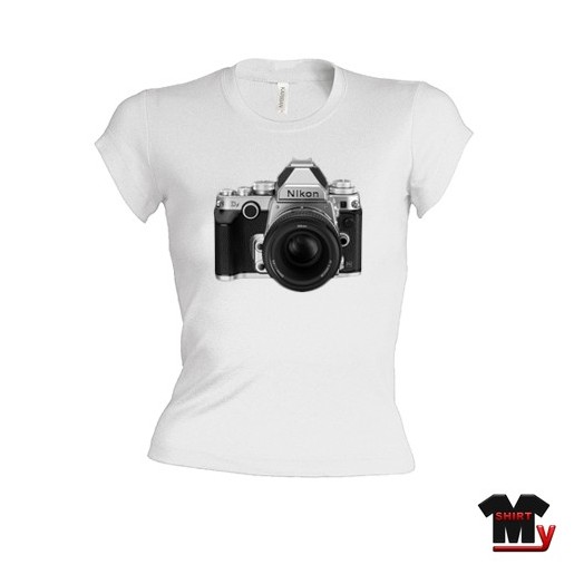 T shirt femme appareil photo Vintage