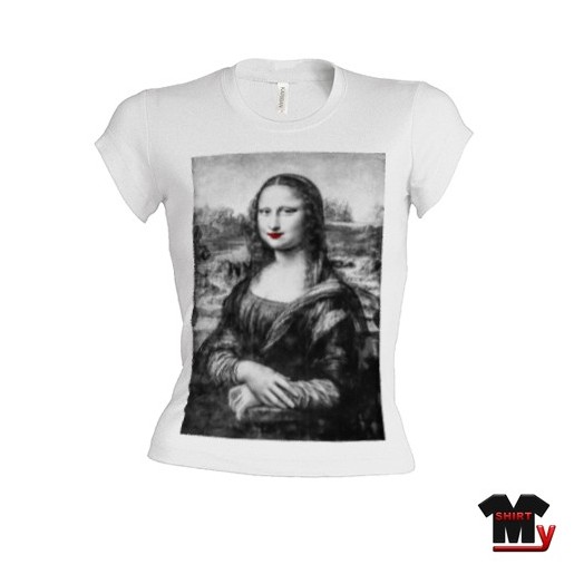 T shirt femme Joconde lèvre rouge