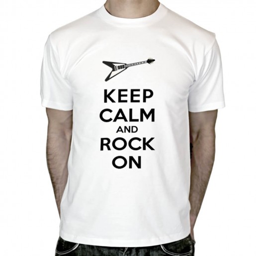 T-shirt-Keep-calm-and-Rock-on