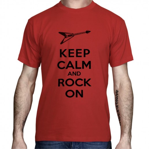 T-shirt-Keep-calm-and-Rock-on