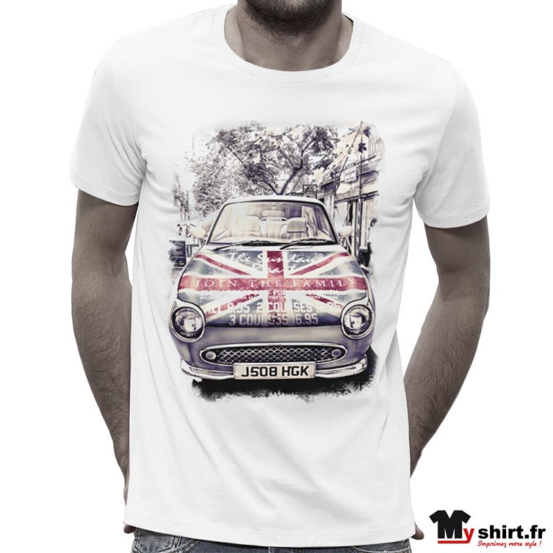 T-shirt-Homme-voiture-vintage