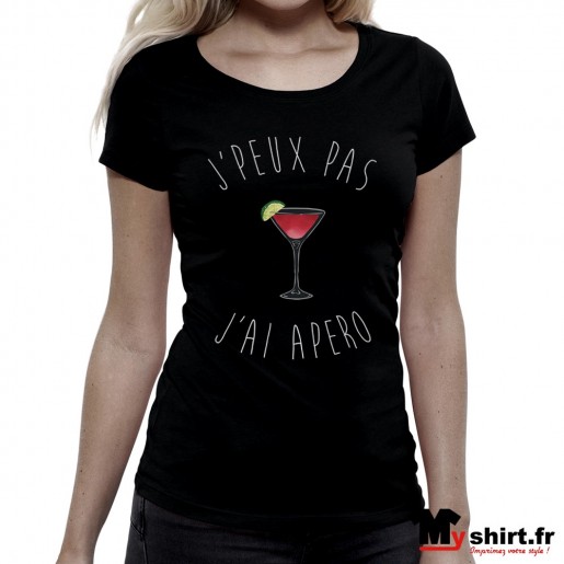 t shirt j peux pas j ai apero femme